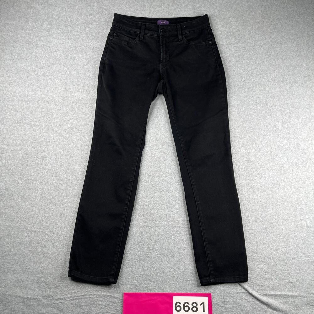 NYDJ Legging Jeans Womens Size 2P Black casual Stretch Lift Tuck Casual Petite